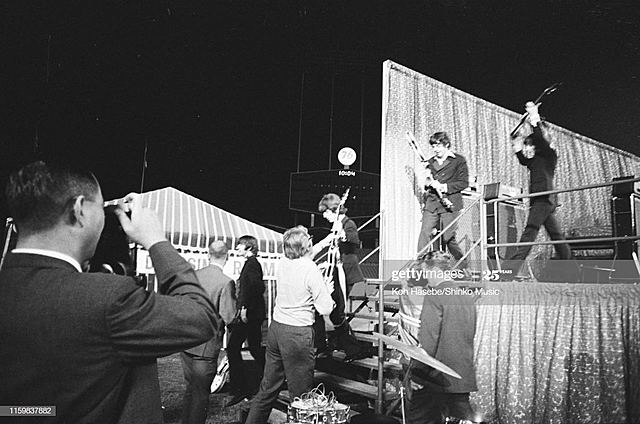 The Beatles leave the stage