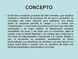 termino recreacion