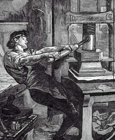 Invenció de la impremta per Guttemberg