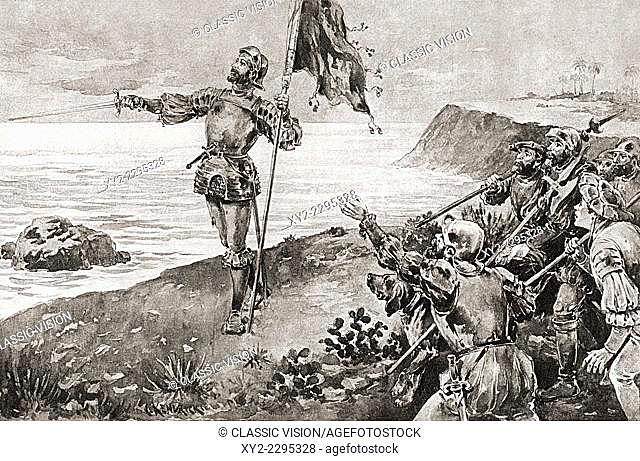 Nuñez de Balboa arriba l'Oceà Pacífic