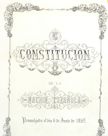 CONSTITUCIÓN ESPAÑOLA DE 1869