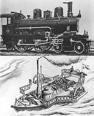 Gőzmozdony+Gőzhajó