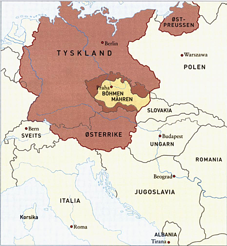 Tyskland går inn i Tsjekkoslovakia