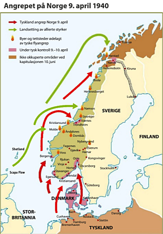 Tyskland invaderer Norge og Danmark