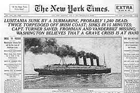 Lusitania sinks