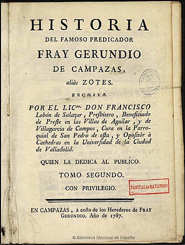 Publicación de "Fray Gerundio de Campazas"