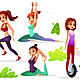 Ilustracion ocio ninos ninas adolescentes deporte recreacion parque al aire libre 33099 493