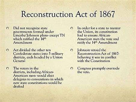 Reconstruction Acts of 1867