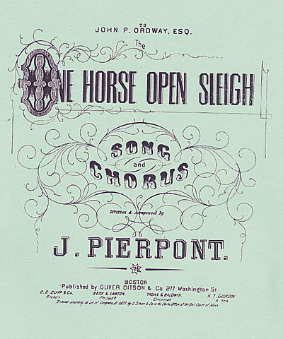 The One Horse Open Sleigh