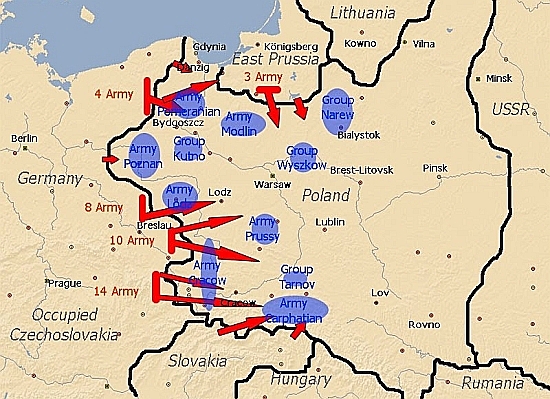 A Német hadsereg első támadása: Lengyelország ellen