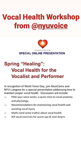 Vocal Health Workshop