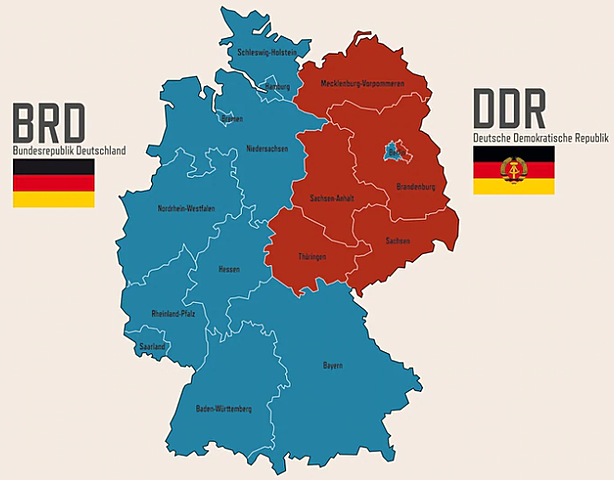 Los soviéticos convierten su zona de ocupación en la República Democrática de Alemania.