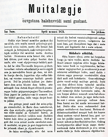 Den første samiske avis