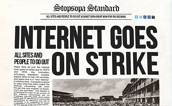The Web Goes On Strike