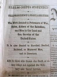 Suspension of Habeus Corpus