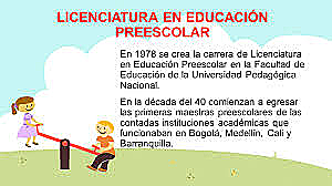 1978, Se crea la Carrera de Licenciatura en Educación Preescolar