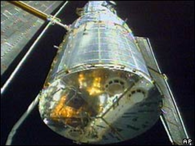 Hubble telescope takes off for space