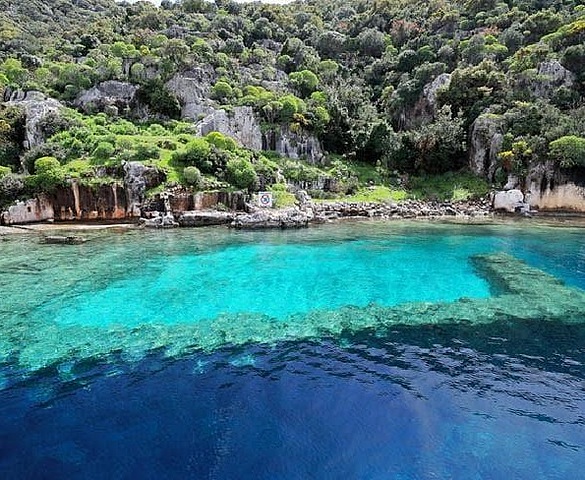 The sunken ruins of ancient Simena