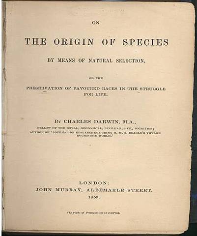On the Origin of Species.