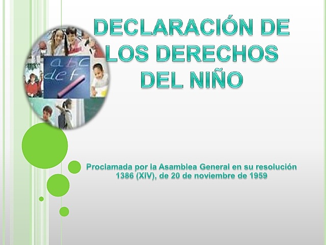 La Declaración de los derechos del niño