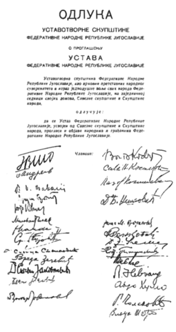 Constitutional changes in Yugoslavian