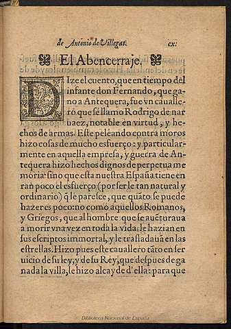 Historia del Abencerraje y la hermosa Jarifa (Anónimo)