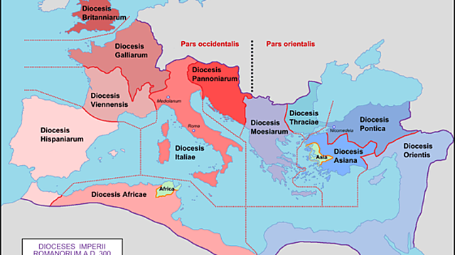 Division del imperio romano