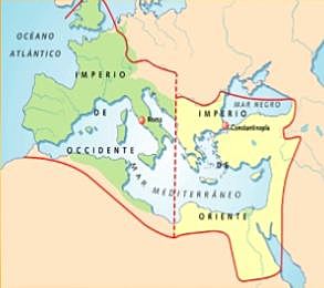 División del Imperio Romano