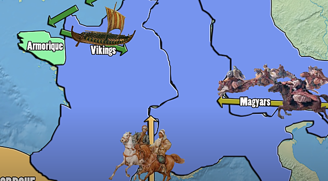 La guerre des rois + invasion des trois peuples(842-911)