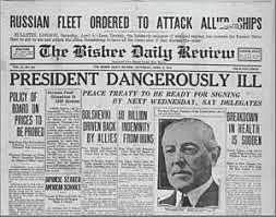 woodrow wilson suffers a stroke that later kill him