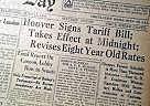the  Smoot-Hawley Tariff is established