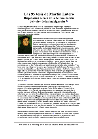 95 tesis de Martín Lutero