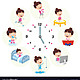 Kids daily routine activities vector 24912229