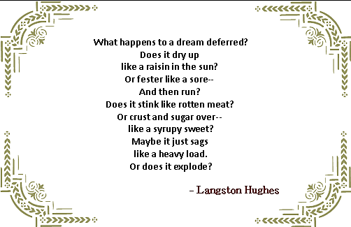 Dream Deferred Poem