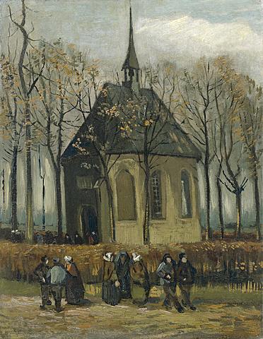"Congregation Leaving the Reformed Church in Nuenen" -Vincent Van Gogh
