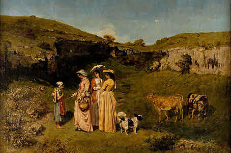 "Young Ladies of the Village" -Gustave Courbet