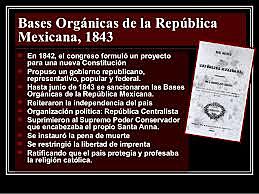 Constitución de 1843. Estuvo en vigor solo tres años y suprimió el supremo poder conservador. Se instauró la pena de muerte y se restringió la libertad de imprenta.