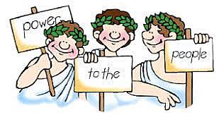 Democracy begins in Athens