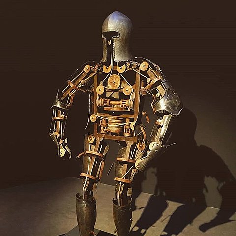 Caballero mecánico de Leonardo Da Vinci.