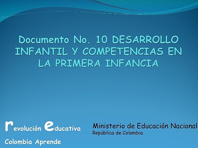 creación de  las modalidades primera infancia guía 35 y documento No. 10