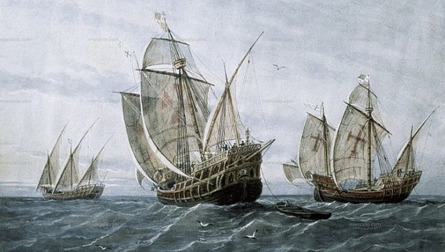 Cristobal Colon viaja a America