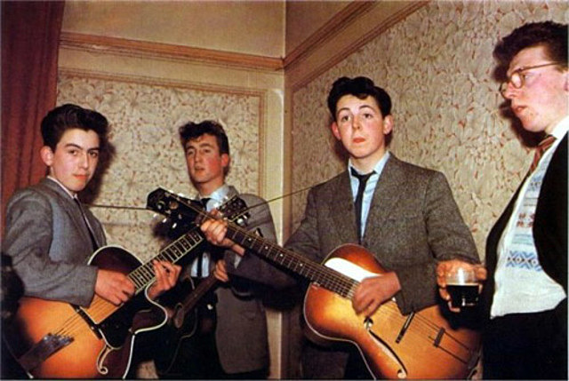 George Harrison and Paul McCartney join The Beatles