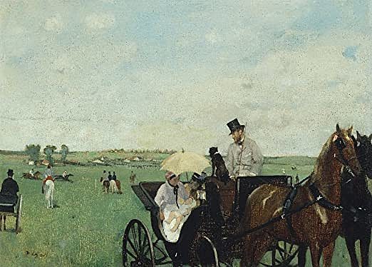 'En las carreras en el campo' de Degas