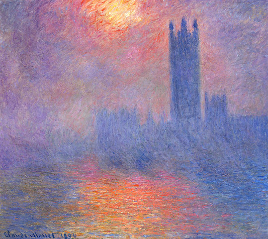 'El parlamento de Londres' de Monet
