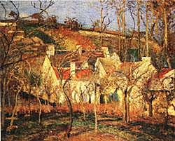 'El rincón de la aldea' de Pissarro