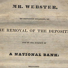 Andrew Jackson vetoed the re-charter of the Second Bank of the United States