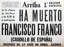 La fi de la dictadura franquista