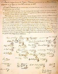 Firma del acta de Independencia