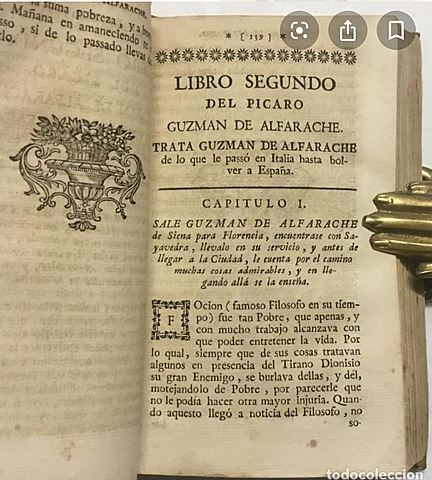 Aparece la segunda parte de las Aventuras y vida de Guzmán Alfarache con el subtítulo Atalaya de la vida humana