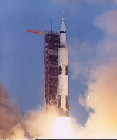 Apollo 13 is launched, suffering an explosion in its SM oxygen tanks. Its Moon landing is aborted, and the crew, James A. Lovell, Jr., John L. Swigert, Jr. and Fred W. Haise, Jr., return safely.